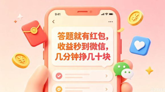 答题就有红包,收益秒到微信,几分钟挣几十块,学生党上班族宝妈都可以玩【揭秘】-1 答题就有红包,收益秒到微信,几分钟挣几十块,学生党上班族宝妈都可以玩【揭秘】