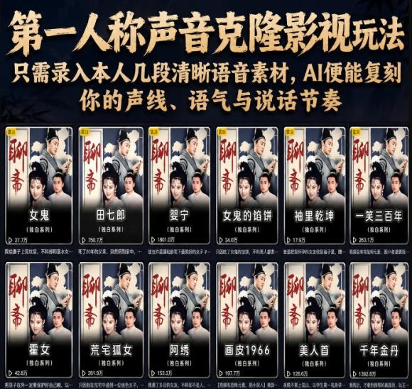 第一人称声音克隆影视玩法,只需录入本人几段清晰语音素材,AI便能复刻你的声线、语气与说话节奏-1 第一人称声音克隆影视玩法,只需录入本人几段清晰语音素材,AI便能复刻你的声线、语气与说话节奏