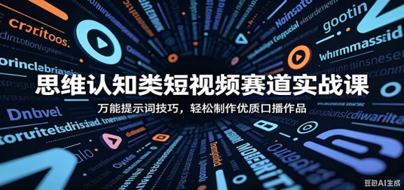 思维认知类短视频赛道实战课:万能提示词技巧,轻松制作优质口播作品-1 思维认知类短视频赛道实战课:万能提示词技巧,轻松制作优质口播作品