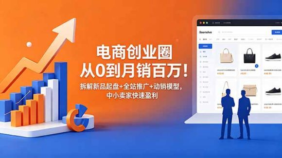 电商创业圈从0到月销百万!拆解新品起盘+全站推广+动销模型,中小卖家快速盈利-1 电商创业圈从0到月销百万!拆解新品起盘+全站推广+动销模型,中小卖家快速盈利