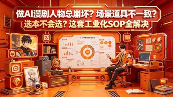 做AI漫剧人物总崩坏？场景道具不一致？选本不会选？这套工业化SOP全解决 (更新