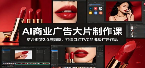 AI商业广告大片制作课:结合即梦2.0与剪映,打造口红TVC品牌级广告作品-1 AI商业广告大片制作课:结合即梦2.0与剪映,打造口红TVC品牌级广告作品