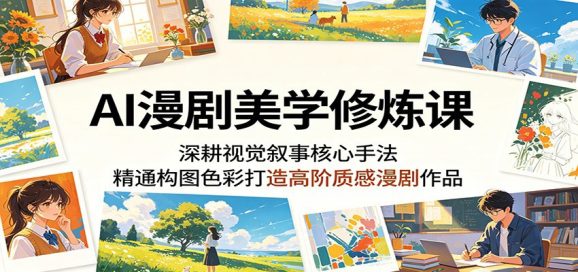 AI漫剧美学修炼课:深耕视觉叙事核心手法,精通构图色彩打造高阶质感漫剧作品(更新)-1 AI漫剧美学修炼课:深耕视觉叙事核心手法,精通构图色彩打造高阶质感漫剧作品(更新)
