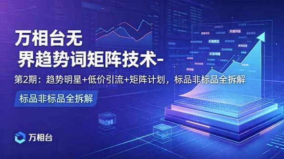 万相台无界趋势词矩阵技术-第2期:趋势明星+低价引流+矩阵计划,标品非标品全拆解-1 万相台无界趋势词矩阵技术-第2期:趋势明星+低价引流+矩阵计划,标品非标品全拆解