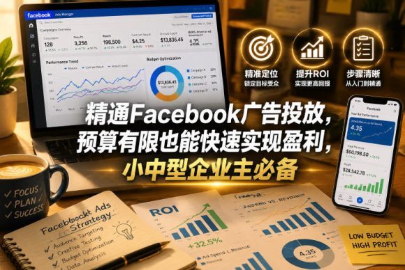 精通Facebook广告投放,预算有限也能快速实现盈利,小中型企业主必备【原创双语字幕】-1 精通Facebook广告投放,预算有限也能快速实现盈利,小中型企业主必备【原创双语字幕】