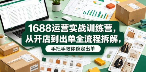 1688运营实战训练营,从开店到出单全流程拆解,手把手教你稳定出单-1 1688运营实战训练营,从开店到出单全流程拆解,手把手教你稳定出单