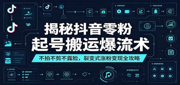 揭秘抖音零粉起号搬运爆流术:不拍不剪不露脸,裂变式涨粉变现全攻略-1 揭秘抖音零粉起号搬运爆流术:不拍不剪不露脸,裂变式涨粉变现全攻略