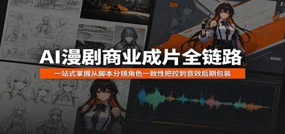 AI漫剧商业成片全链路:一站式掌握从脚本分镜角色一致性把控到音效后期包装-1 AI漫剧商业成片全链路:一站式掌握从脚本分镜角色一致性把控到音效后期包装