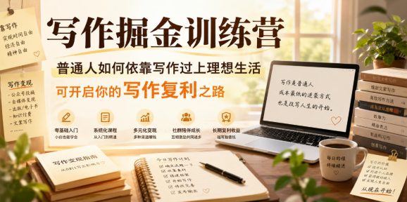 写作掘金训练营,普通人如何依靠写作过上理想生活,可开启你的写作复利之路(更新6月)-1 写作掘金训练营,普通人如何依靠写作过上理想生活,可开启你的写作复利之路(更新6月)