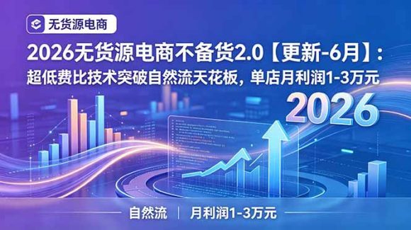 2026无货源电商不备货2.0【更新-6月】:超低费比技术突破自然流天花板,单店月利润1-3万元-1 2026无货源电商不备货2.0【更新-6月】:超低费比技术突破自然流天花板,单店月利润1-3万元