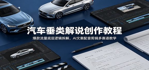 汽车垂类解说创作教程:爆款流量底层逻辑拆解,AI文案配音剪辑多赛道教学-1 汽车垂类解说创作教程:爆款流量底层逻辑拆解,AI文案配音剪辑多赛道教学