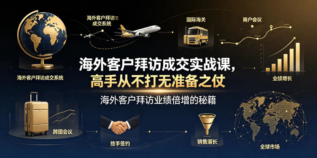 海外客户拜访成交实战课,高手从不打无准备之仗,海外客户拜访业绩倍增的秘籍-1 海外客户拜访成交实战课,高手从不打无准备之仗,海外客户拜访业绩倍增的秘籍