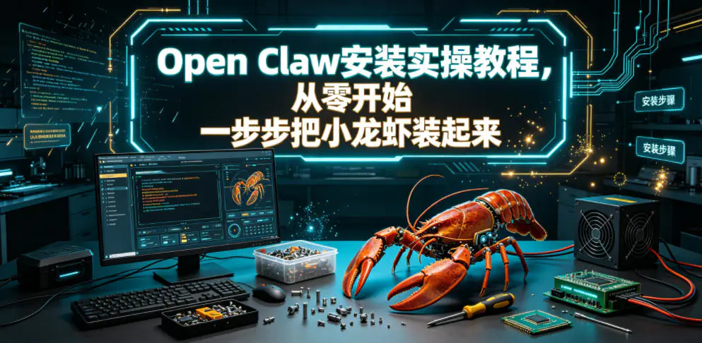 Open Claw安装实操教程,从零开始一步步一步步把小龙虾装起来-1 Open Claw安装实操教程,从零开始一步步一步步把小龙虾装起来