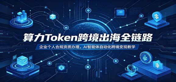 算力Token跨境出海全链路:企业个人合规资质办理,AI智能体自动化跨境变现教学-1 算力Token跨境出海全链路:企业个人合规资质办理,AI智能体自动化跨境变现教学