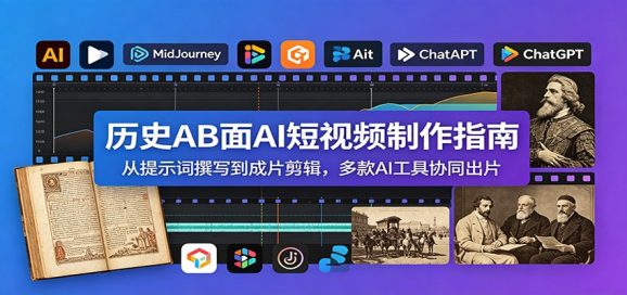历史AB面AI短视频制作指南:从提示词撰写到成片剪辑,多款AI工具协同出片-1 历史AB面AI短视频制作指南:从提示词撰写到成片剪辑,多款AI工具协同出片