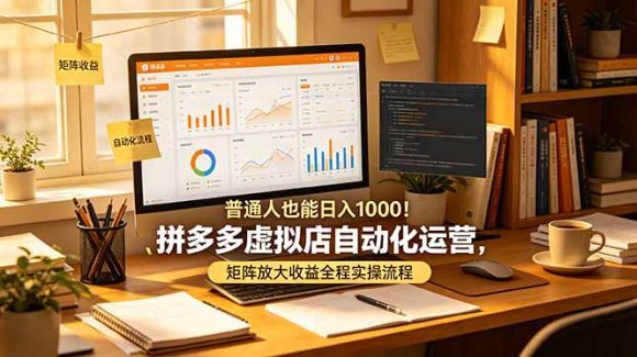 普通人也能日入 1000!拼多多虚拟店自动化运营,矩阵放大收益全程实操流程-1 普通人也能日入 1000!拼多多虚拟店自动化运营,矩阵放大收益全程实操流程