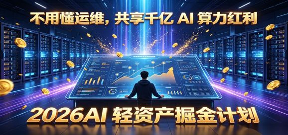 不用懂运维,共享千亿 AI 算力红利,2026AI 轻资产掘金计划-1 不用懂运维,共享千亿 AI 算力红利,2026AI 轻资产掘金计划