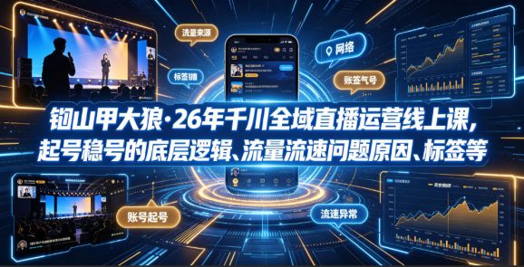 钏山甲大狼·26年千川全域直播运营线上课,起号稳号的底层逻辑、流量流速问题原因、标签的重要性及打标签方法等-1 钏山甲大狼·26年千川全域直播运营线上课,起号稳号的底层逻辑、流量流速问题原因、标签的重要性及打标签方法等