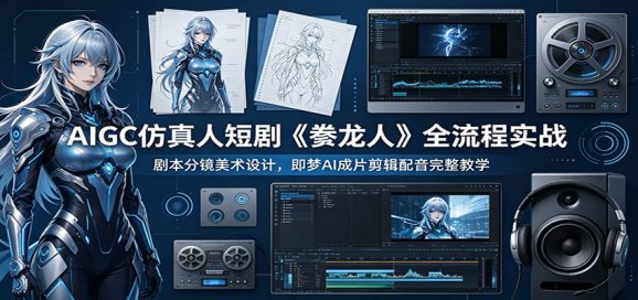 AIGC仿真人短剧《豢龙人》全流程实战:剧本分镜美术设计,即梦AI成片剪辑配音完整教学-1 AIGC仿真人短剧《豢龙人》全流程实战:剧本分镜美术设计,即梦AI成片剪辑配音完整教学