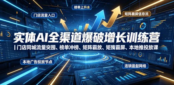 实体AI全渠道爆破增长训练营|门店同城流量突围、榜单冲榜、矩阵霸屏、本地推投放、连锁复制全域盈利实战课-1 实体AI全渠道爆破增长训练营|门店同城流量突围、榜单冲榜、矩阵霸屏、本地推投放、连锁复制全域盈利实战课