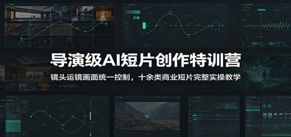 导演级AI短片创作特训营:镜头运镜画面统一控制,十余类商业短片完整实操教学(更新)-1 导演级AI短片创作特训营:镜头运镜画面统一控制,十余类商业短片完整实操教学(更新)