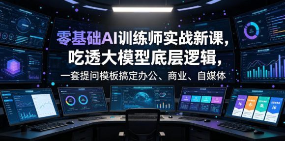 零基础AI训练师实战课,吃透大模型底层逻辑,一套提问模板搞定办公、商业、自媒体、设计、生活全场景AI落地应用-1 零基础AI训练师实战课,吃透大模型底层逻辑,一套提问模板搞定办公、商业、自媒体、设计、生活全场景AI落地应用