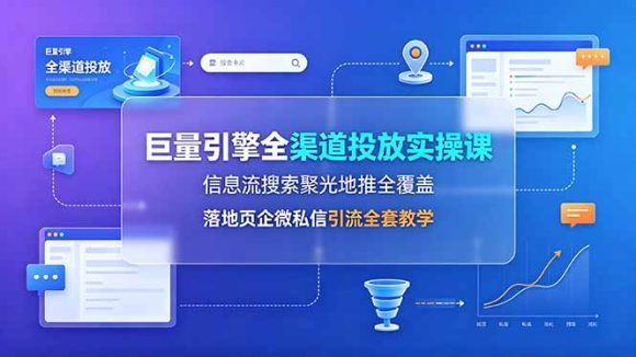 巨量引擎全渠道投放实操课,信息流搜索聚光地推全覆盖,落地页企微私信引流全套教学-1 巨量引擎全渠道投放实操课,信息流搜索聚光地推全覆盖,落地页企微私信引流全套教学