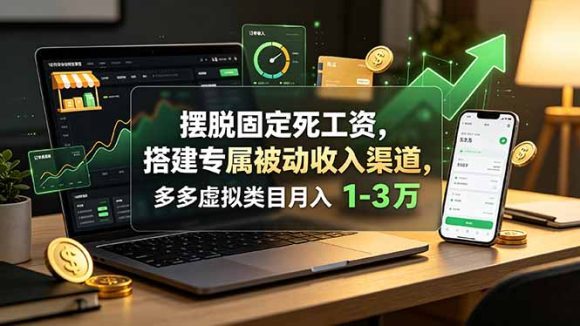 摆脱固定死工资,搭建专属被动收入渠道,多多虚拟类目月入 1-3 万-1 摆脱固定死工资,搭建专属被动收入渠道,多多虚拟类目月入 1-3 万