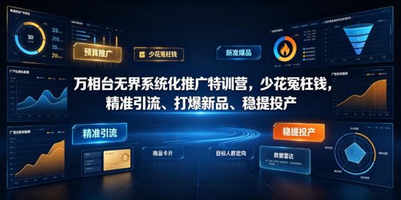 万相台无界系统化推广特训营VI0.0,少花冤枉钱,精准引流、打爆新品、稳提投产(全程录音+字幕)-1 万相台无界系统化推广特训营VI0.0,少花冤枉钱,精准引流、打爆新品、稳提投产(全程录音+字幕)