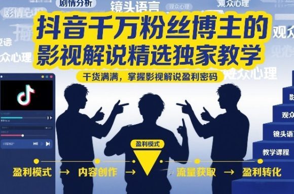 抖音千万粉丝博主的影视解说精选独家教学,干货满满,掌握影视解说盈利密码(更新)-1 抖音千万粉丝博主的影视解说精选独家教学,干货满满,掌握影视解说盈利密码(更新)