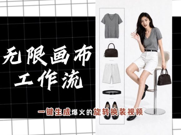 无限画布工作流,一键制作爆火的旋转换装视频,操作简单,零基础也能学会-1 无限画布工作流,一键制作爆火的旋转换装视频,操作简单,零基础也能学会