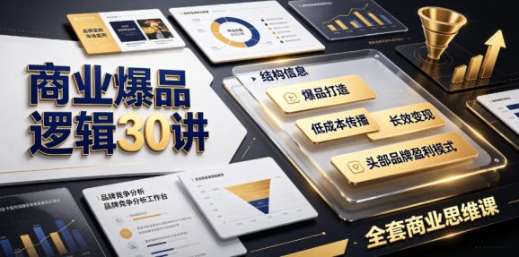 商业爆品逻辑30讲|拆解各行各业头部品牌盈利模式,吃透爆品打造、低成本传播、长效变现全套商业思维课-1 商业爆品逻辑30讲|拆解各行各业头部品牌盈利模式,吃透爆品打造、低成本传播、长效变现全套商业思维课