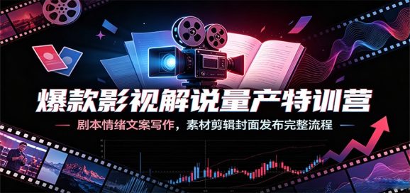 爆款影视解说量产特训营:剧本情绪文案写作,素材剪辑封面发布完整流程-1 爆款影视解说量产特训营:剧本情绪文案写作,素材剪辑封面发布完整流程