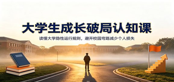 大学生成长破局认知课:读懂大学隐性运行规则,避开校园弯路减少个人损失-1 大学生成长破局认知课:读懂大学隐性运行规则,避开校园弯路减少个人损失