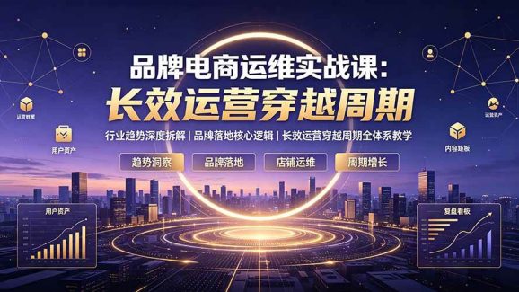 品牌电商运维实战课:行业趋势深度拆解|品牌落地核心逻辑|长效运营穿越周期全体系教学-1 品牌电商运维实战课:行业趋势深度拆解|品牌落地核心逻辑|长效运营穿越周期全体系教学