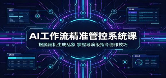 AI工作流精准管控系统课:摆脱随机生成乱象,掌握导演级指令创作技巧-1 AI工作流精准管控系统课:摆脱随机生成乱象,掌握导演级指令创作技巧
