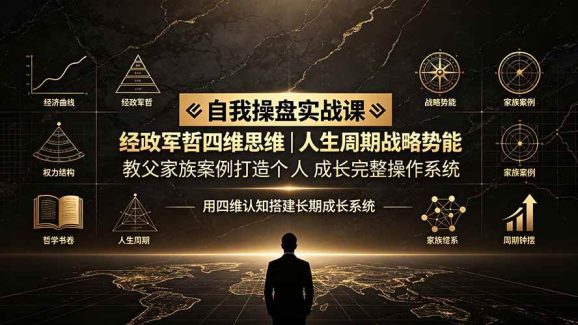 自我操盘实战课：经政军哲四维思维｜人生周期战略势能｜教父家族案例打造个人成长完整操作系统