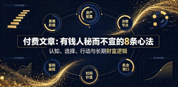 付费文章:有钱人秘而不宣的8条心法-1 付费文章:有钱人秘而不宣的8条心法