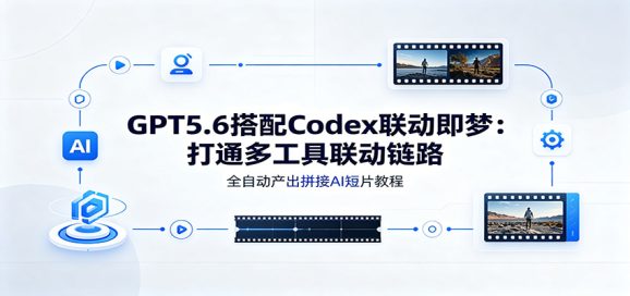 GPT5.6搭配Codex联动即梦:打通多工具联动链路,全自动产出拼接AI短片教程-1 GPT5.6搭配Codex联动即梦:打通多工具联动链路,全自动产出拼接AI短片教程