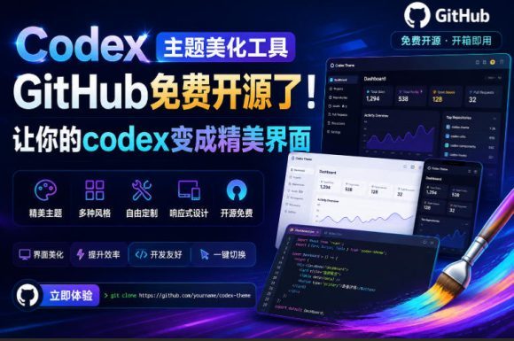Codex主题美化工具,GitHub免费开源了!让你的codex变成精美界面-1 Codex主题美化工具,GitHub免费开源了!让你的codex变成精美界面