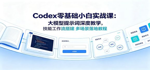 Codex零基础小白实战课:大模型提示词深度教学,技能工作流搭建多场景落地教程-1 Codex零基础小白实战课:大模型提示词深度教学,技能工作流搭建多场景落地教程