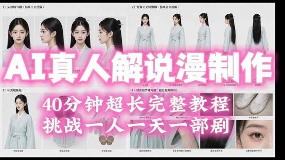 2026AI真人解说漫剧制作40分钟超长完整教程:自动批量化制作,挑战一人一天一部剧!-1 2026AI真人解说漫剧制作40分钟超长完整教程:自动批量化制作,挑战一人一天一部剧!