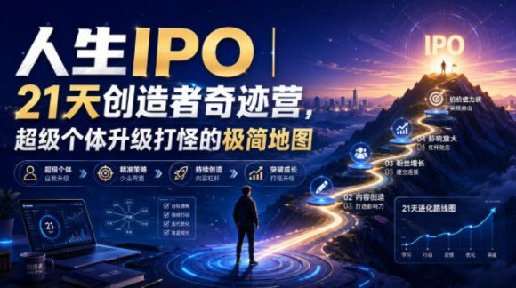 人生IPO︱21天创造者奇迹营,超级个体升级打怪的极简地图-1 人生IPO︱21天创造者奇迹营,超级个体升级打怪的极简地图