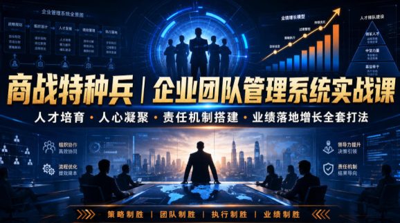 商战特种兵|企业团队管理系统实战课人才培育・人心凝聚・责任机制搭建・业绩落地增长全套打法-1 商战特种兵|企业团队管理系统实战课人才培育・人心凝聚・责任机制搭建・业绩落地增长全套打法
