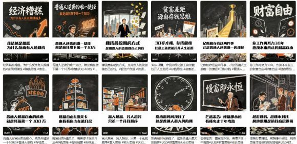 【AI书单】财富书籍图文解读玩法，一键直出，几十条视频，跑出1000单，全流程拆解，新手也可以上手