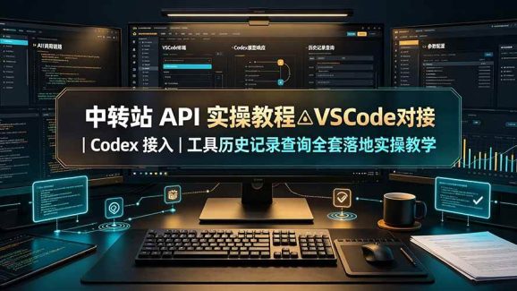 中转站 API 实操教程△VSCode 对接|Codex 接入|工具历史记录查询全套落地实操教学-1 中转站 API 实操教程△VSCode 对接|Codex 接入|工具历史记录查询全套落地实操教学