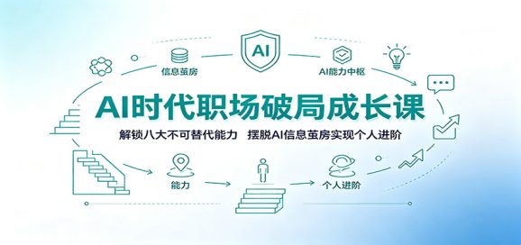 AI时代职场破局成长课:解锁八大不可替代能力,摆脱AI信息茧房实现个人进阶-1 AI时代职场破局成长课:解锁八大不可替代能力,摆脱AI信息茧房实现个人进阶