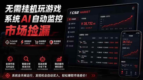 系统AI自动监控市场捡漏，不用玩游戏|只需要一部手机|支持任何形式数据验证
