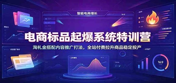电商标品起爆系统特训营:淘礼金搭配内容推广打法,全站付费拉升商品稳定投产-1 电商标品起爆系统特训营:淘礼金搭配内容推广打法,全站付费拉升商品稳定投产