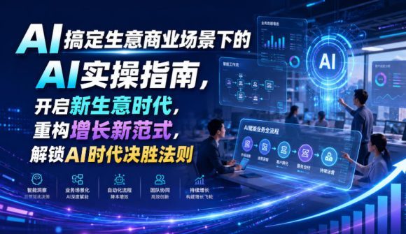 AI搞定生意商业场景下的AI实操指南，开启新生意时代，重构增长新范式，解锁AI时代决胜法则【文档】